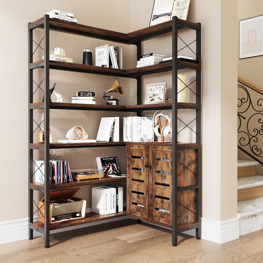 Storage & Organization - Угловая книжная полка с 6 ярусами