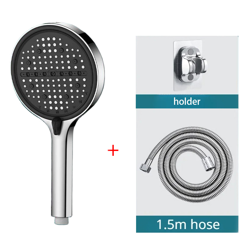 High Pressure Shower Head Handheld - Набор из 3-х серебристых душевых леек