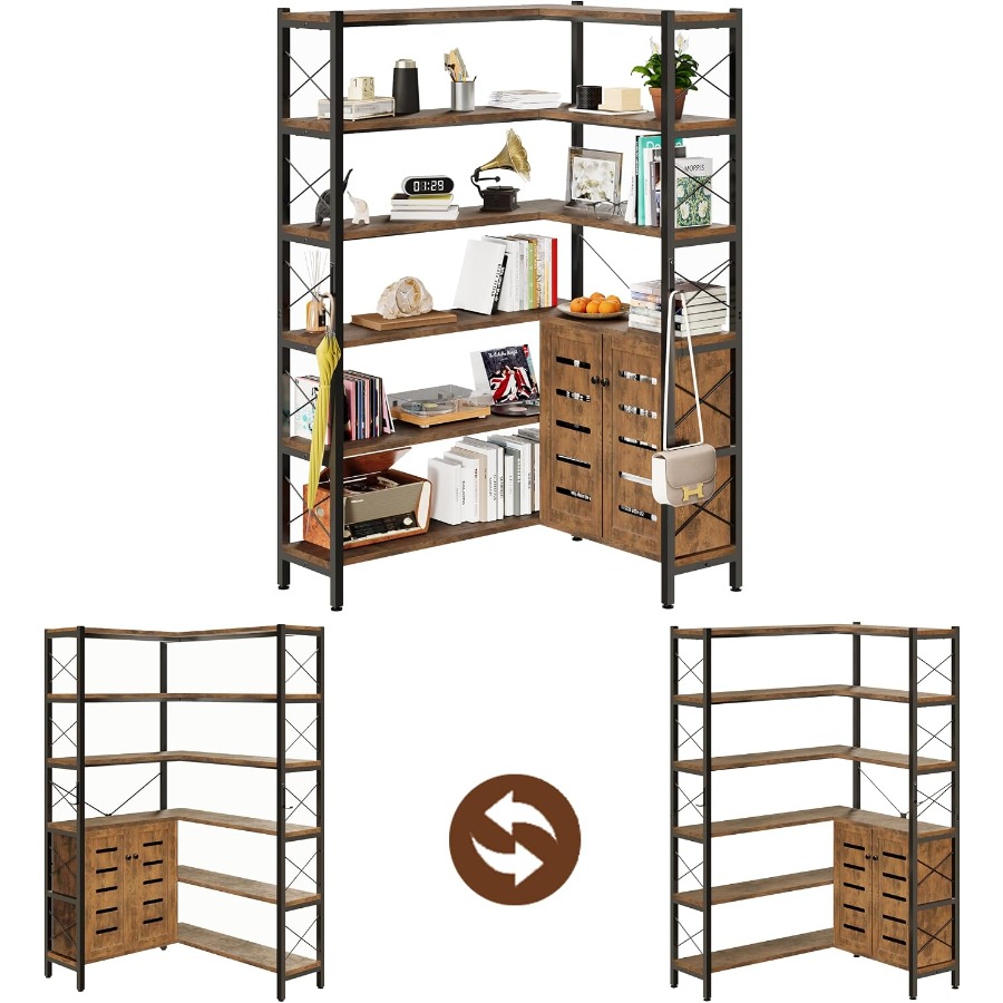 Угловая книжная полка с 6 ярус – обзор и цена Storage & Organization