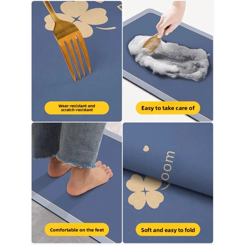 Коврик для ванной из диатомита – обзор и цена Quick Dry Diatomite Bath Mat